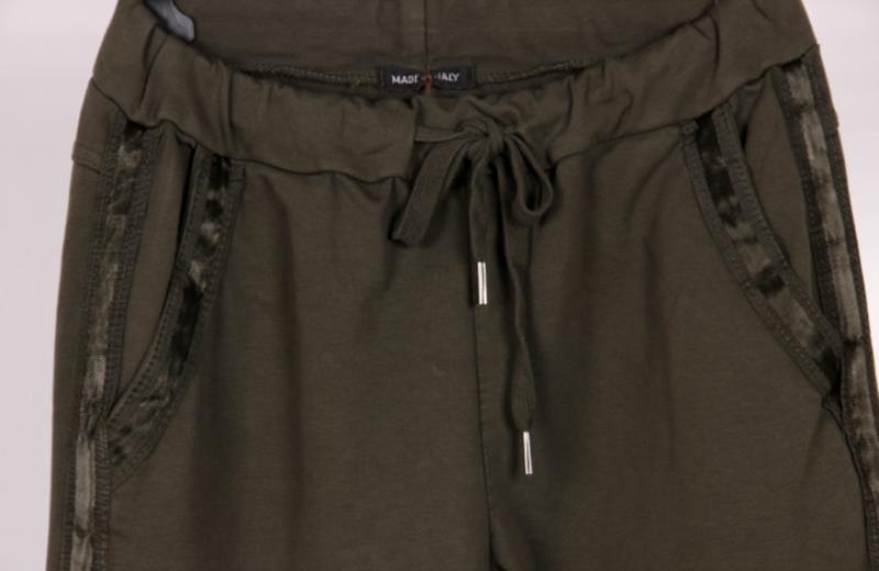 Pantalón algodón ¨smoking¨ bolsillo vestir color kaki detalle